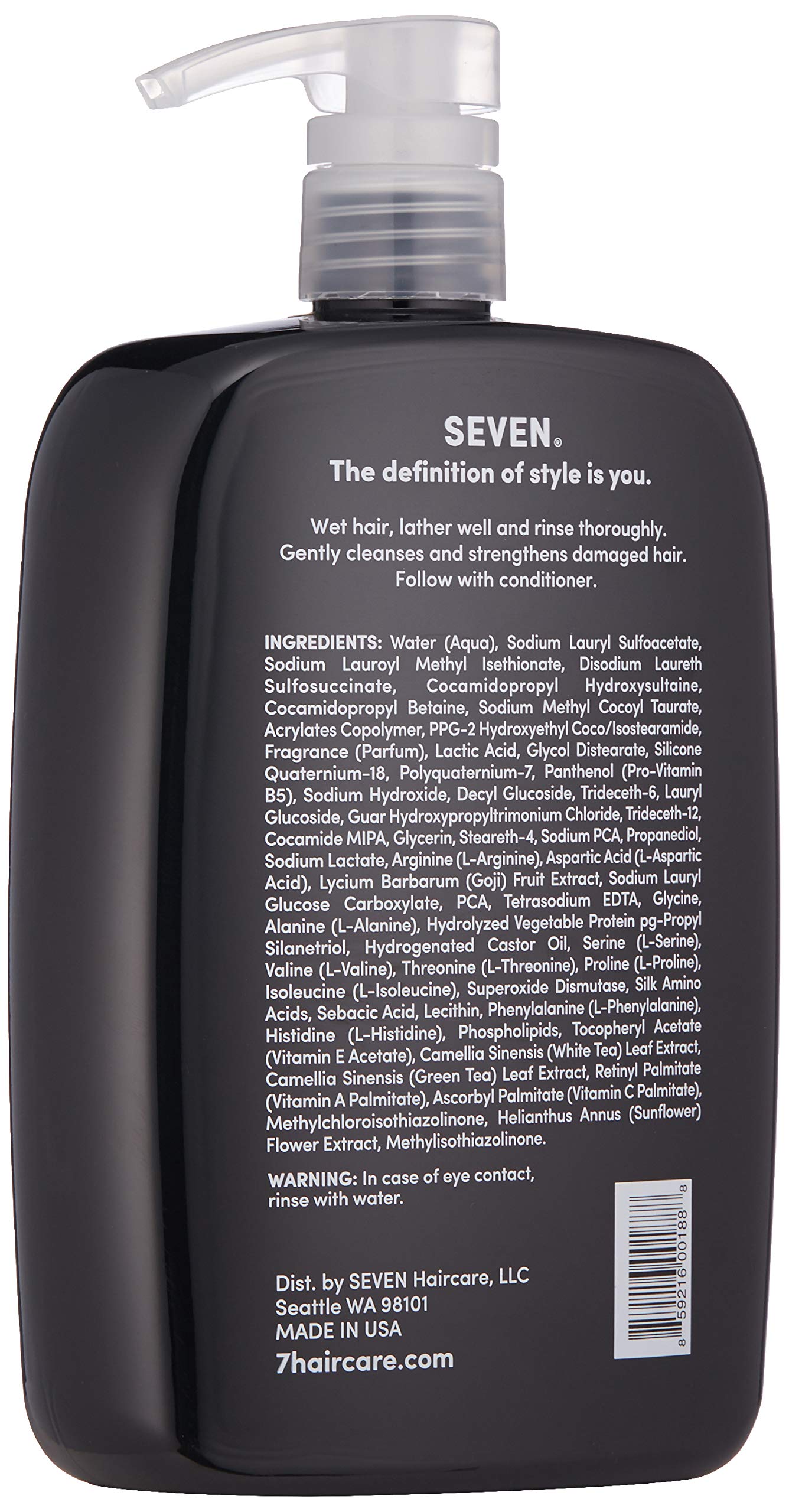 SEVEN Kente Bond Shampoo for Split Ends & Damaged Hair – Sulfate Free, Cruelty Free, Made in USA | 32 oz