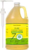 Seven Minerals EWG Verified Castile Soap - 1 Gallon, Unscented, Palm Oil Free, Vegan & Non-GMO