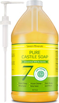 Seven Minerals Pure Castile Soap - No Palm Oil, GMO-Free, Unscented (64 fl oz)
