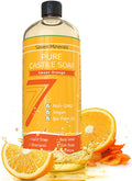 Seven Minerals Pure Castile Soap – Sweet Orange | Palm-Oil Free, GMO-Free, Gentle Baby & Sensitive Skin Wash (33.8 fl oz)