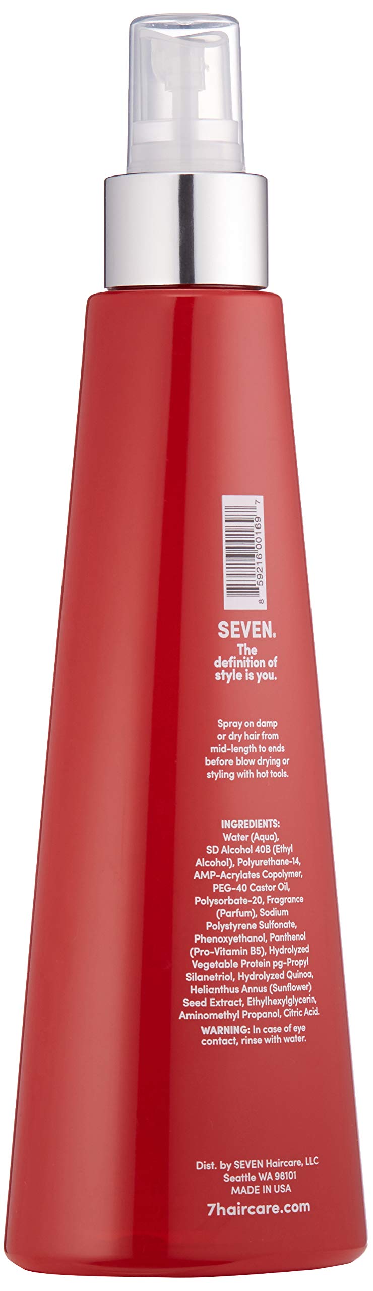 SEVEN RINZU Heat Defense Hair Spray – Heat Protection up to 450°F, Frizz Control, Shine & Volume | Made in USA