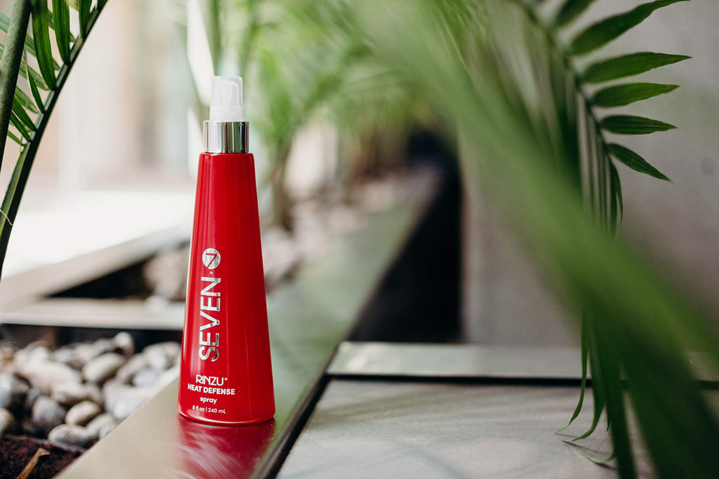 SEVEN RINZU Heat Defense Hair Spray – Heat Protection up to 450°F, Frizz Control, Shine & Volume | Made in USA