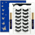 7C SEVENCROWN Magnetic Eyelashes – Natural Cat-Eye, 7 Pairs, Reusable with Magnetic Liner & Applicator