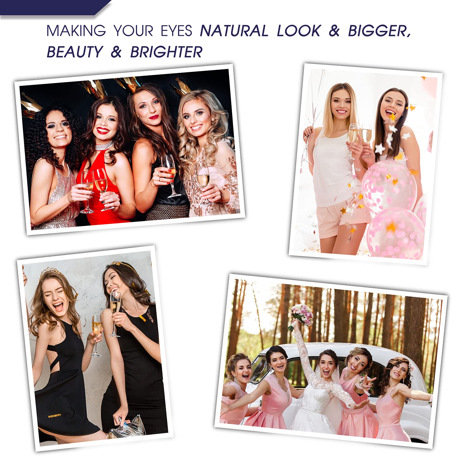 SevenCrown Magnetic Lashes Kit: 10 Pairs, 3D Medium Cat Eye, Upgraded Magnetic Liner