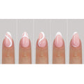 Sevgob 150Pcs White French Tip Press-On Nails – Medium Almond, 15 Sizes, 3-in-1 Soft Gel Tips