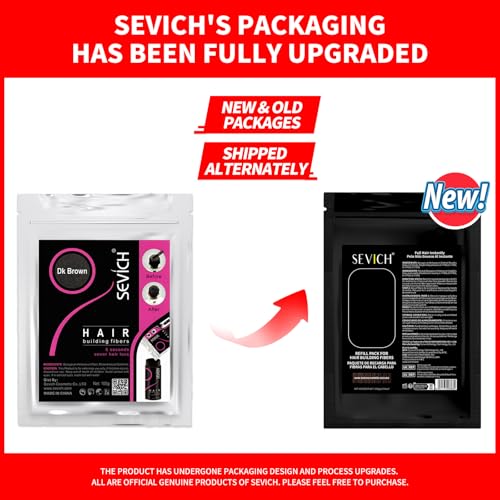 SEVICH Hair Fibers Refill 100g – Compatible with Most Brand Bottles, Dark Brown