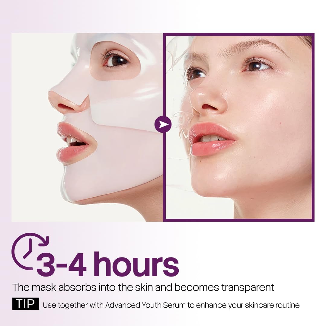 SEYOUL Collagen Jelly Mask – 83% Hydrolyzed Collagen & Niacinamide (5 Sheets)