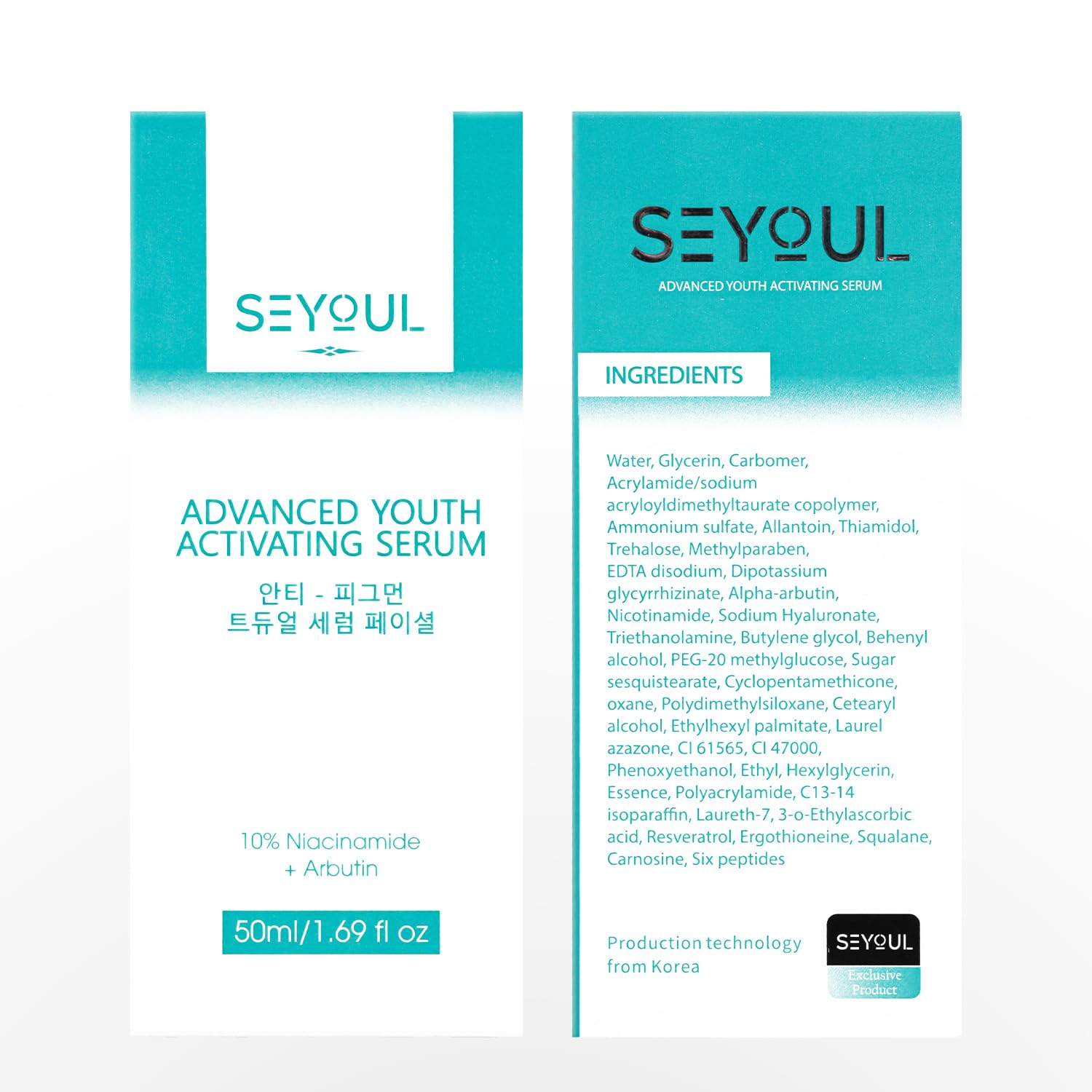 SEYOUL Advanced Youth Rejuvenating Serum – 10% Niacinamide + Arbutin, 50ml