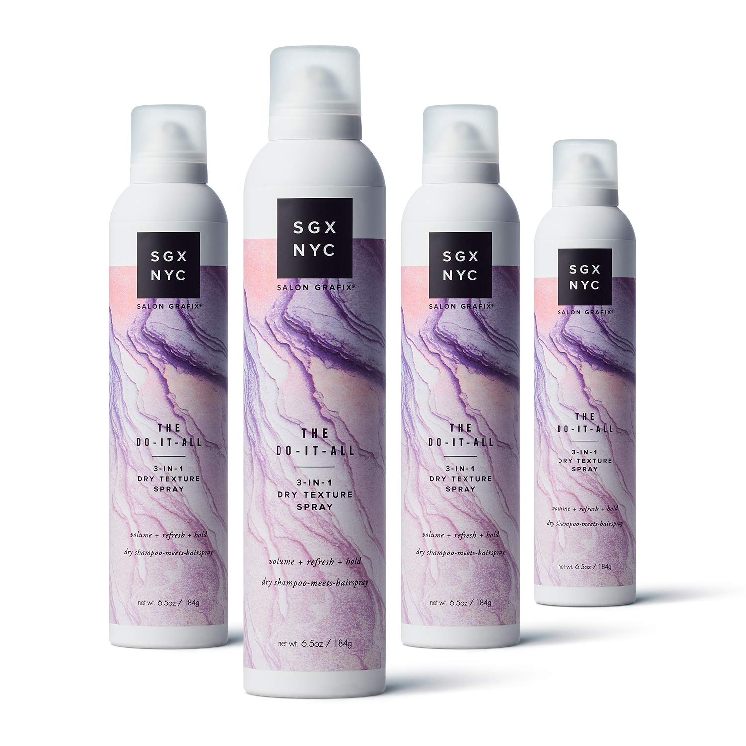 SGX NYC Do-It-All 3-in-1 Texture Spray – 6.5 oz Bottle (4 Pack)