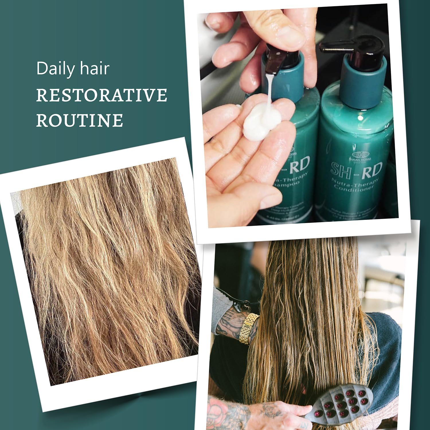 SH-RD Nutra-Therapy Shampoo for Dry Damaged Hair – Color-Safe, Frizz Control (33.8oz/1000ml)
