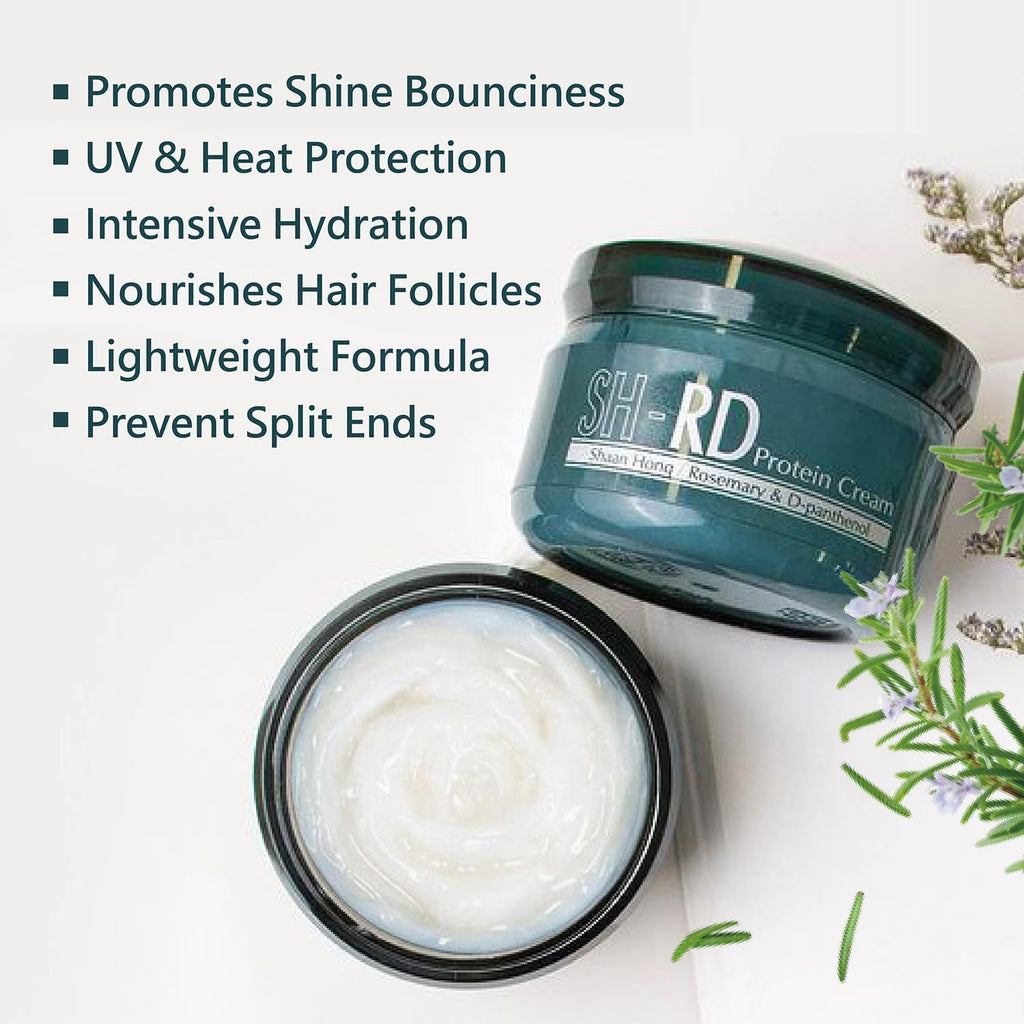 SH-RD Protein Cream for Dry Damaged Hair — Leave-In Conditioner with Rosemary & Silk Protein