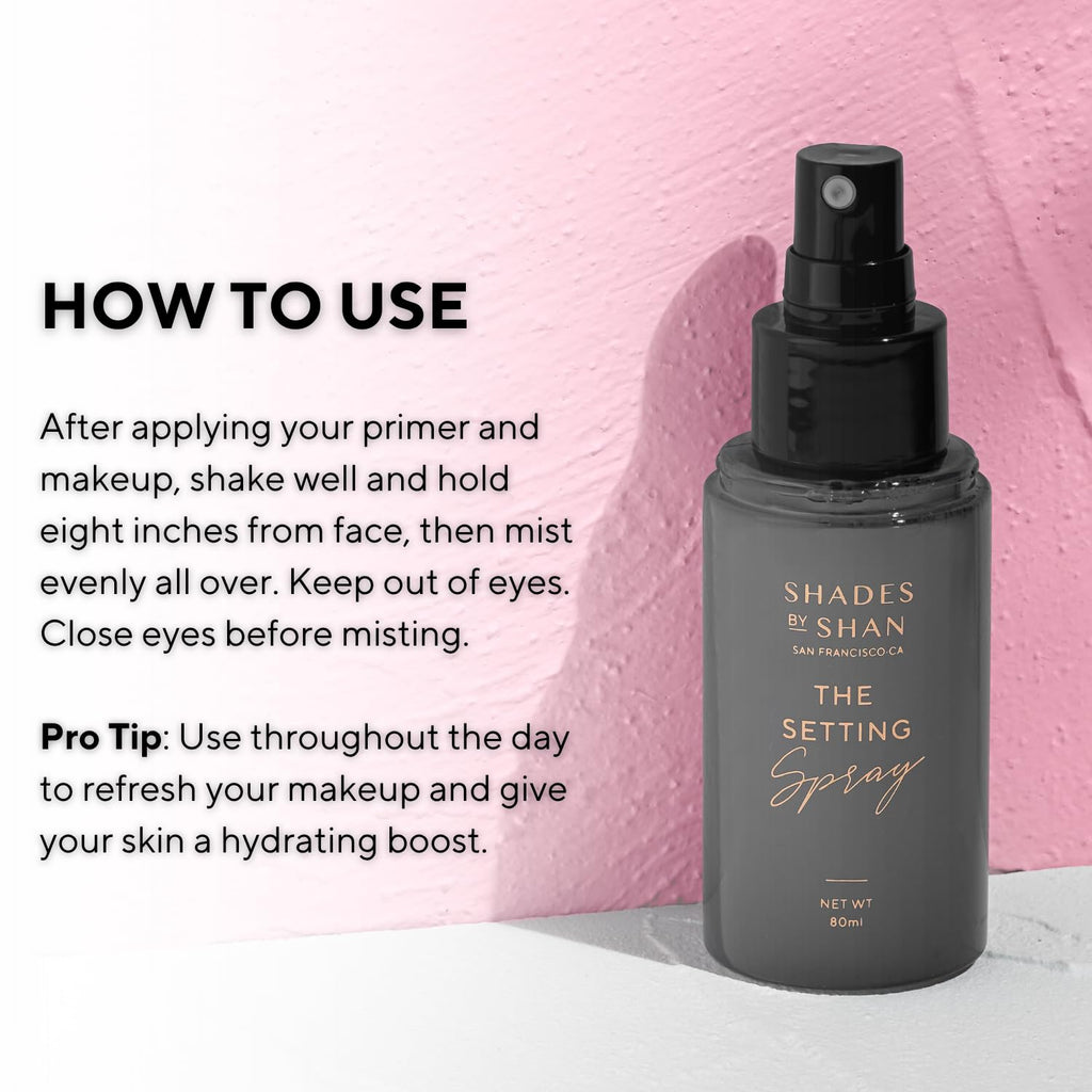 Shades by Shan Setting Spray – Alcohol-Free, Long-Wearing, Vegan, 80ml