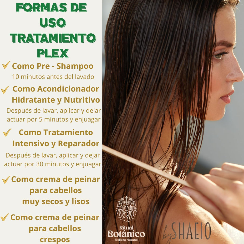 SHAEIO Ritual Botanico Kit 3 – Accelerated Growth & Ultra Repair (Onion Shampoo, Plex Conditioner, Hair Mask) + Gift