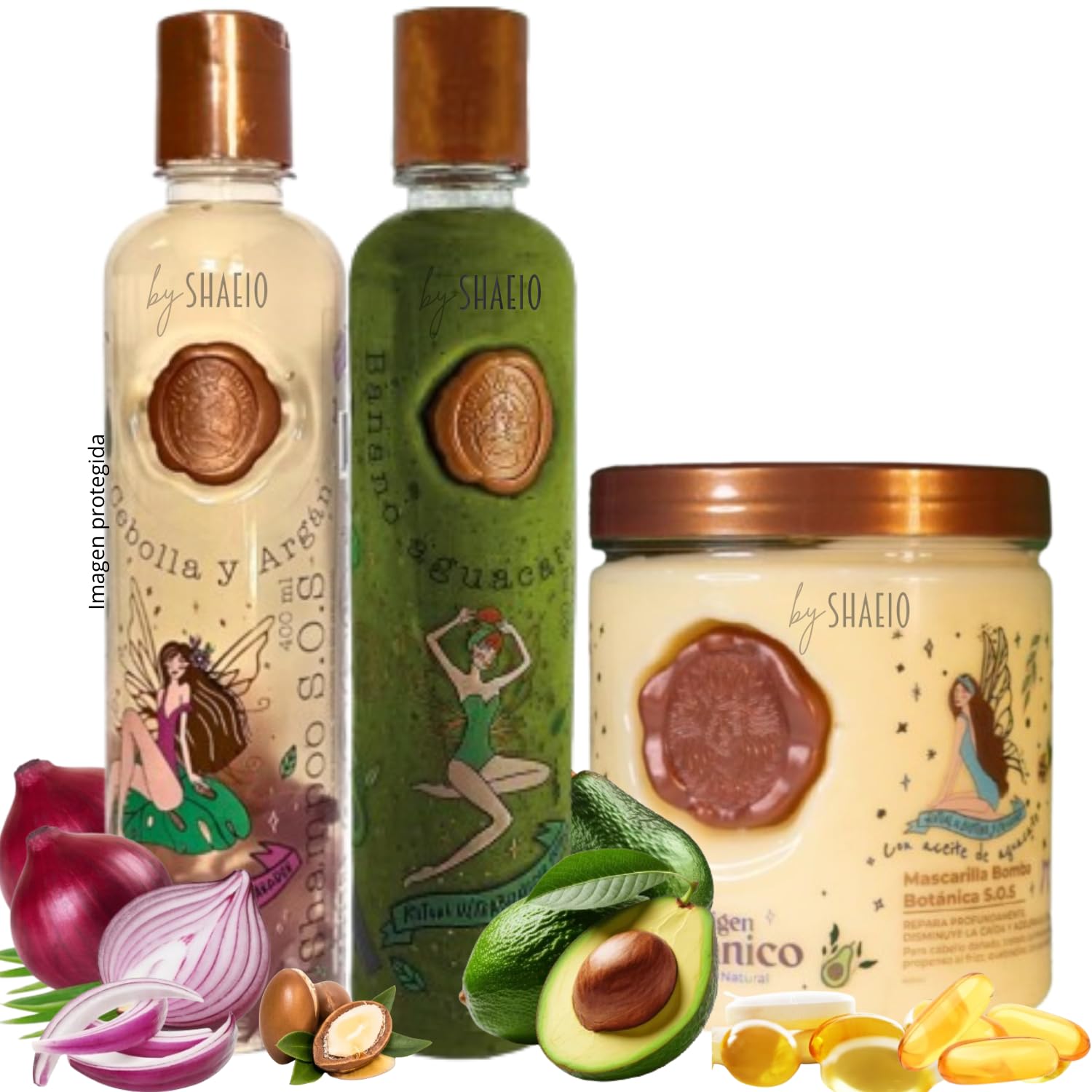 SHAEIO Ritual Botanico Kit 3 – Accelerated Growth & Ultra Repair (Onion Shampoo, Plex Conditioner, Hair Mask) + Gift