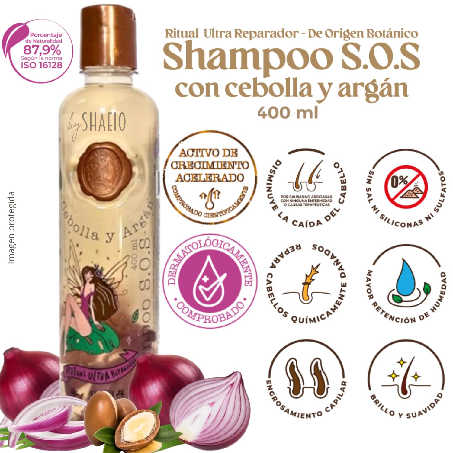 SHAEIO Ritual Botanico Kit 3 – Accelerated Growth & Ultra Repair (Onion Shampoo, Plex Conditioner, Hair Mask) + Gift