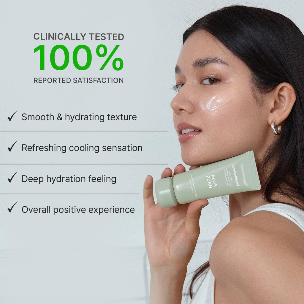 shaishaishai Aloe PDRN Cooling Repair Cream – Hydrating Soothing Face Moisturizer with Vegan Collagen & Hyaluronic Acid, Calms Heat-Stressed Skin, 50ml
