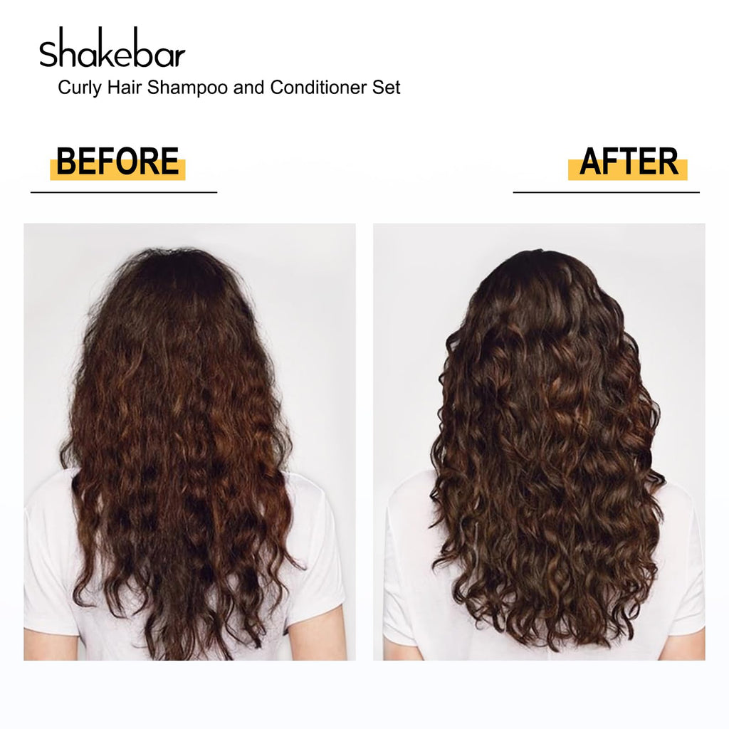 SHAKEBAR Keratin Curly Hair Shampoo & Conditioner Set – Curl & Shine