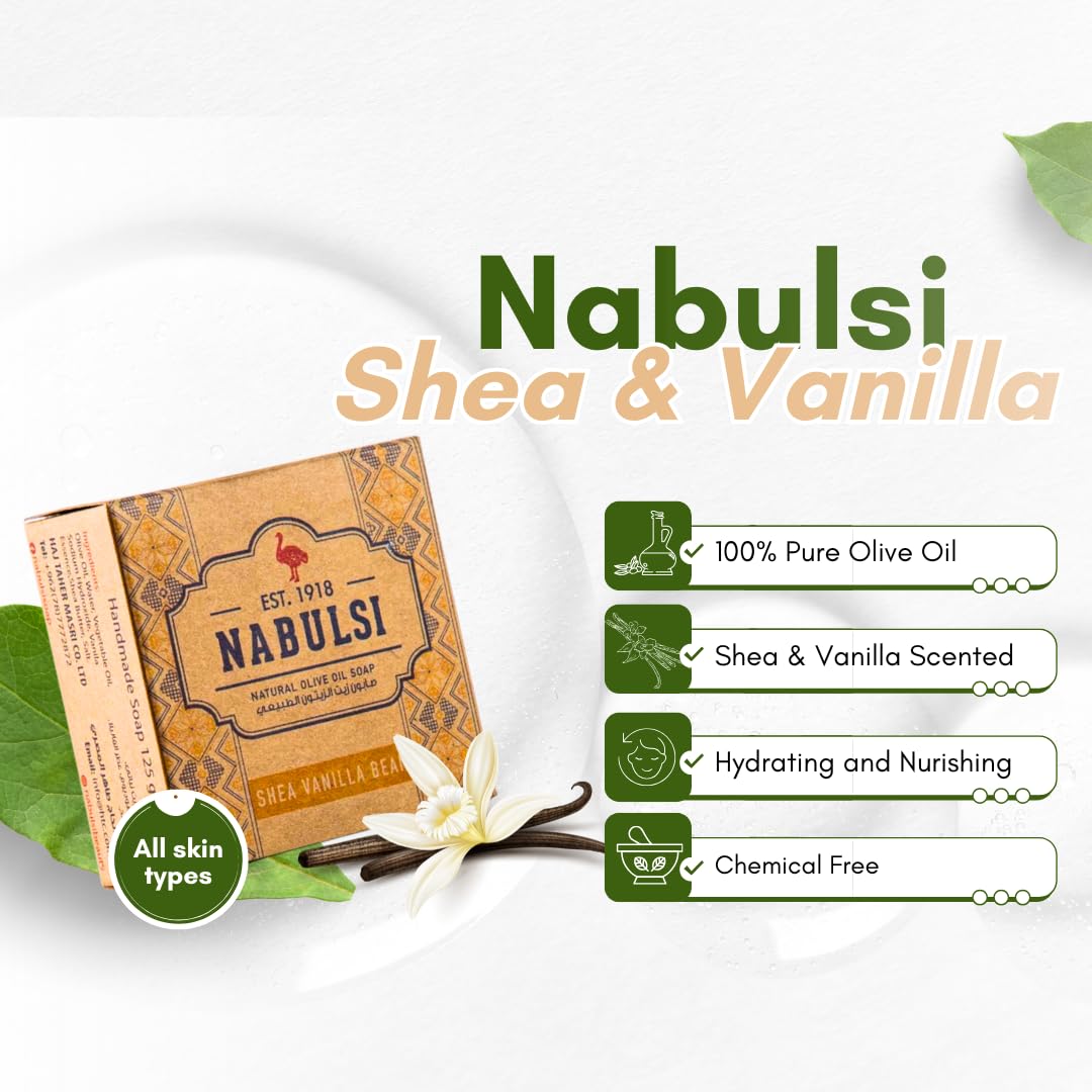 Shammoot Virgin Olive Oil Nabulsi Soap Bar – 1 Pack, 4.4 oz, 100% Pure Olive Oil for Face & Body