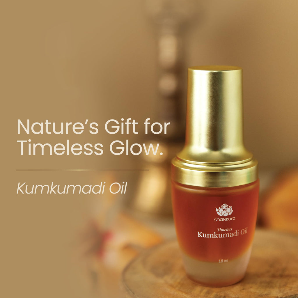 Shankara Kumkumadi Oil for Face – 18ml, 32 Flowers, Rose Aroma | Gua Sha Facial Oil