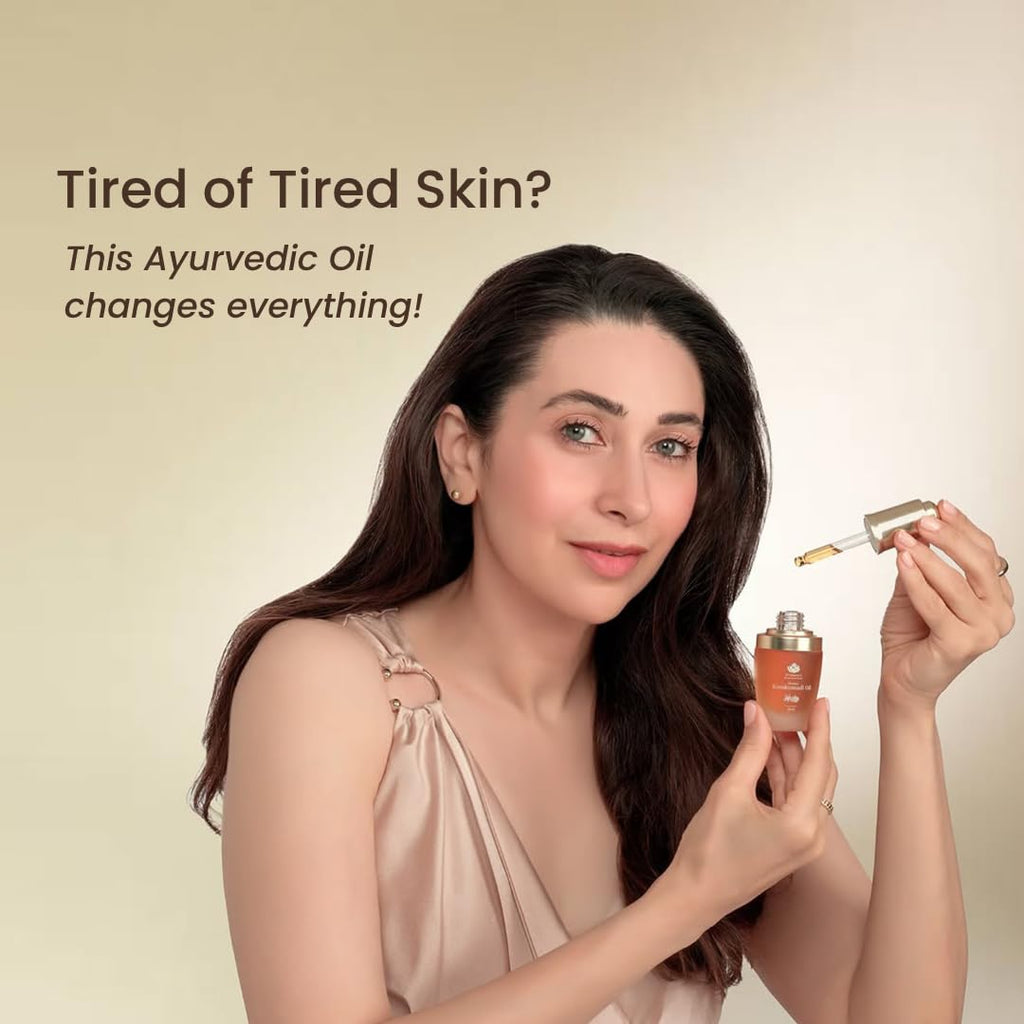 Shankara Kumkumadi Oil for Face – 18ml, 32 Flowers, Rose Aroma | Gua Sha Facial Oil