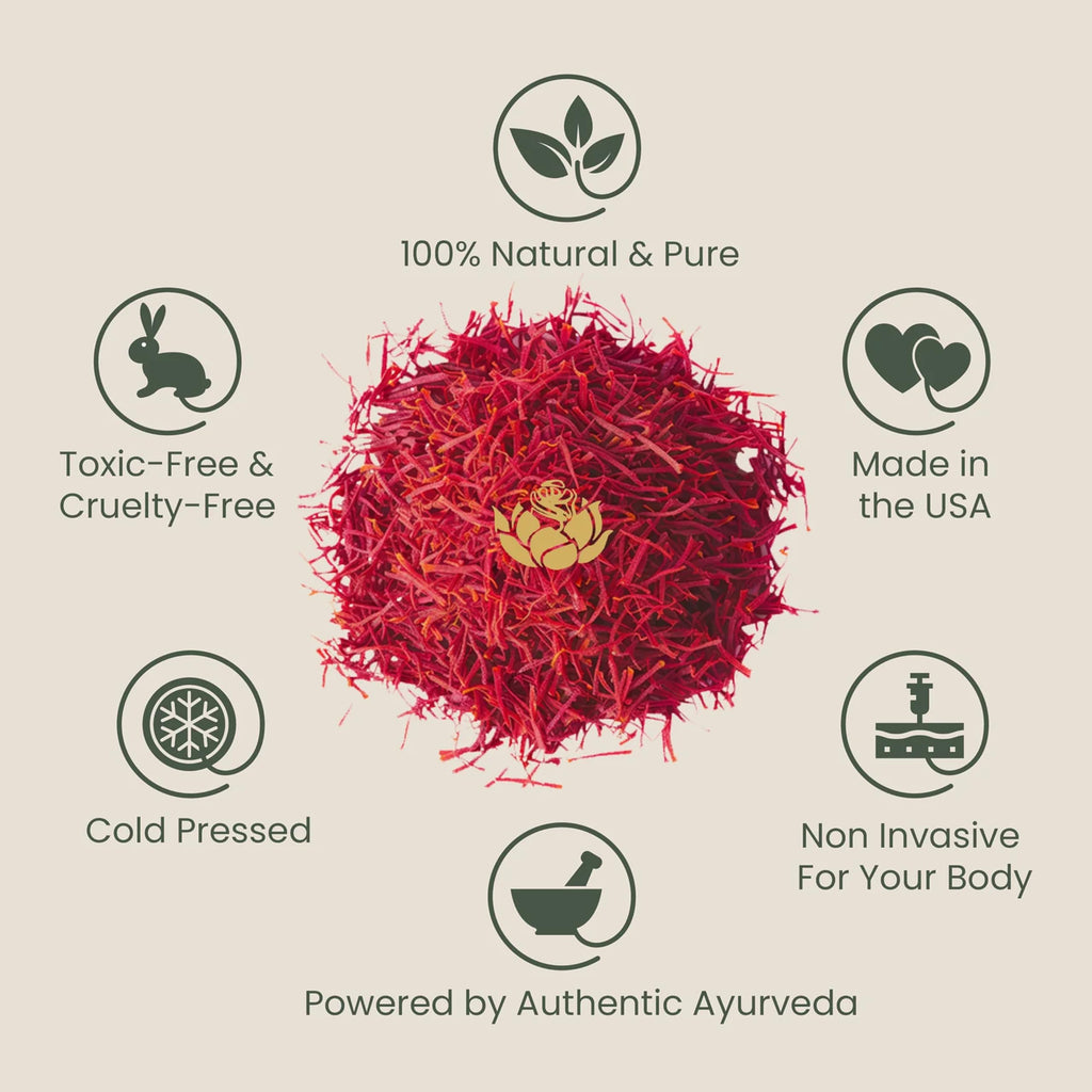 Shankara Kumkumadi Oil for Face – 32 Ayurvedic Flowers, Saffron, 5ml | Gua Sha Facial Oil