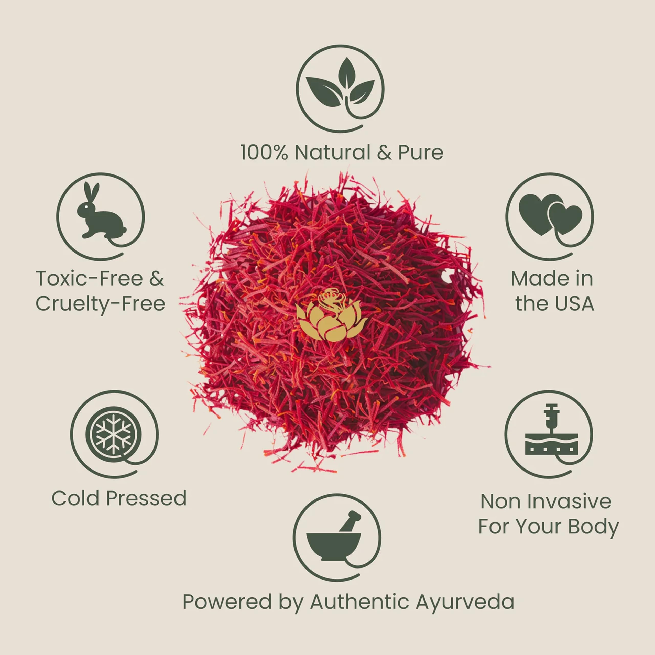 Shankara Kumkumadi Oil for Face – 32 Ayurvedic Flowers, Saffron, 5ml | Gua Sha Facial Oil