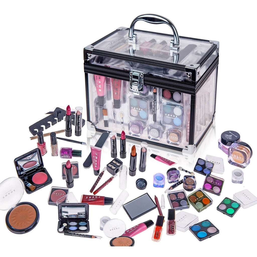 SHANY Carry All Trunk Makeup Case | Reusable Aluminum Beauty Organizer Gift Set