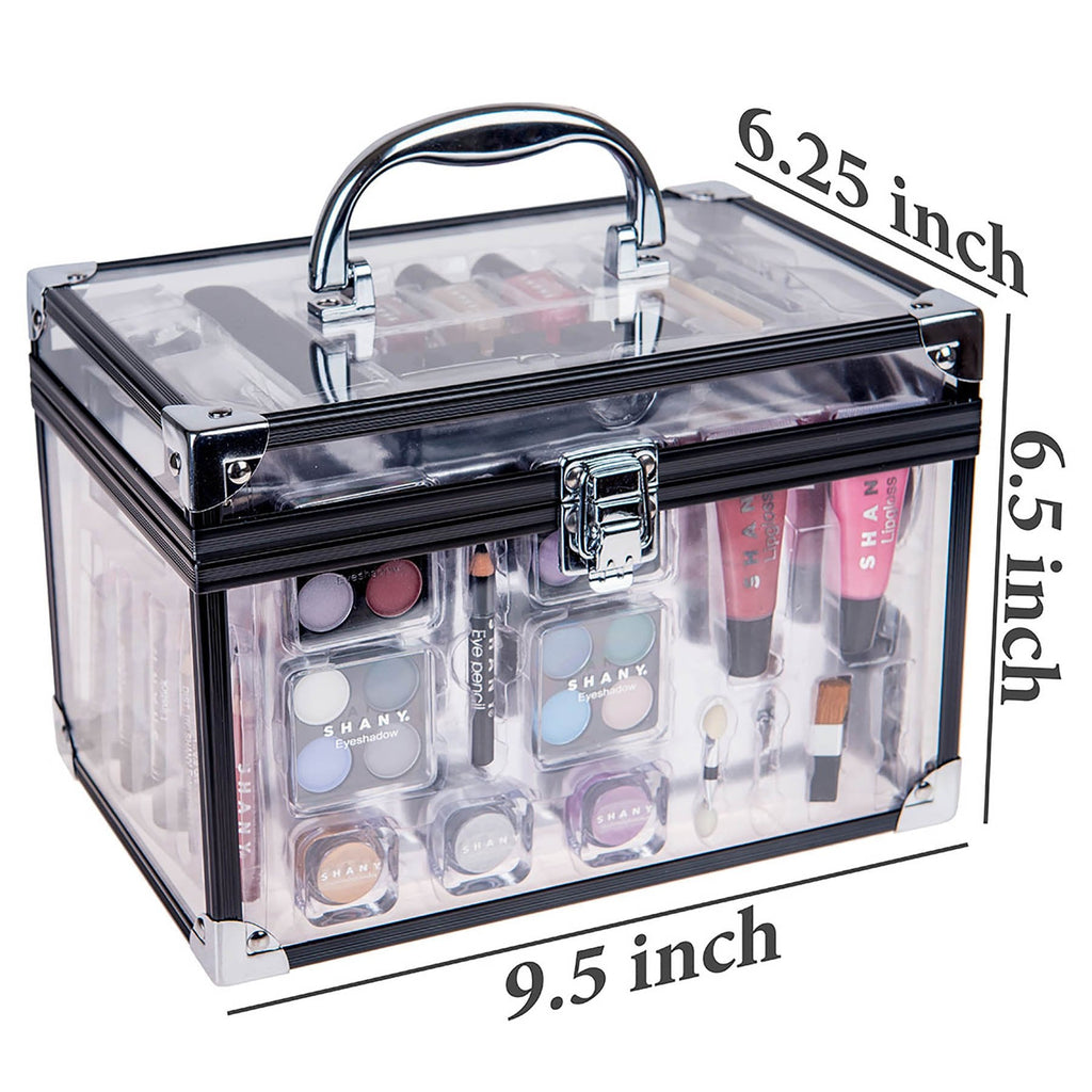 SHANY Carry All Trunk Makeup Case | Reusable Aluminum Beauty Organizer Gift Set