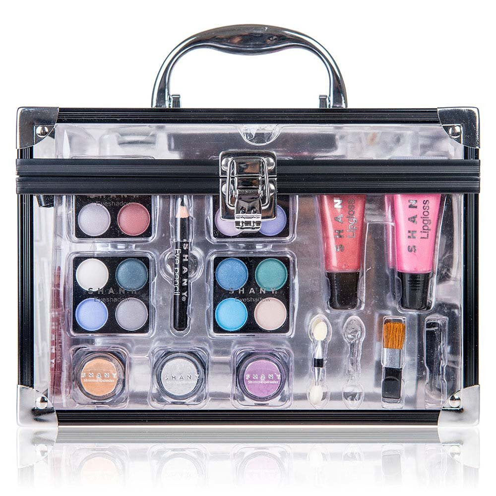 SHANY Carry All Trunk Makeup Case | Reusable Aluminum Beauty Organizer Gift Set