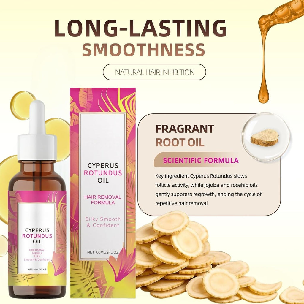 SHAOMABA Cyperus Rotundus Oil for Hair Removal — Natural, Moisturizing & Soothing