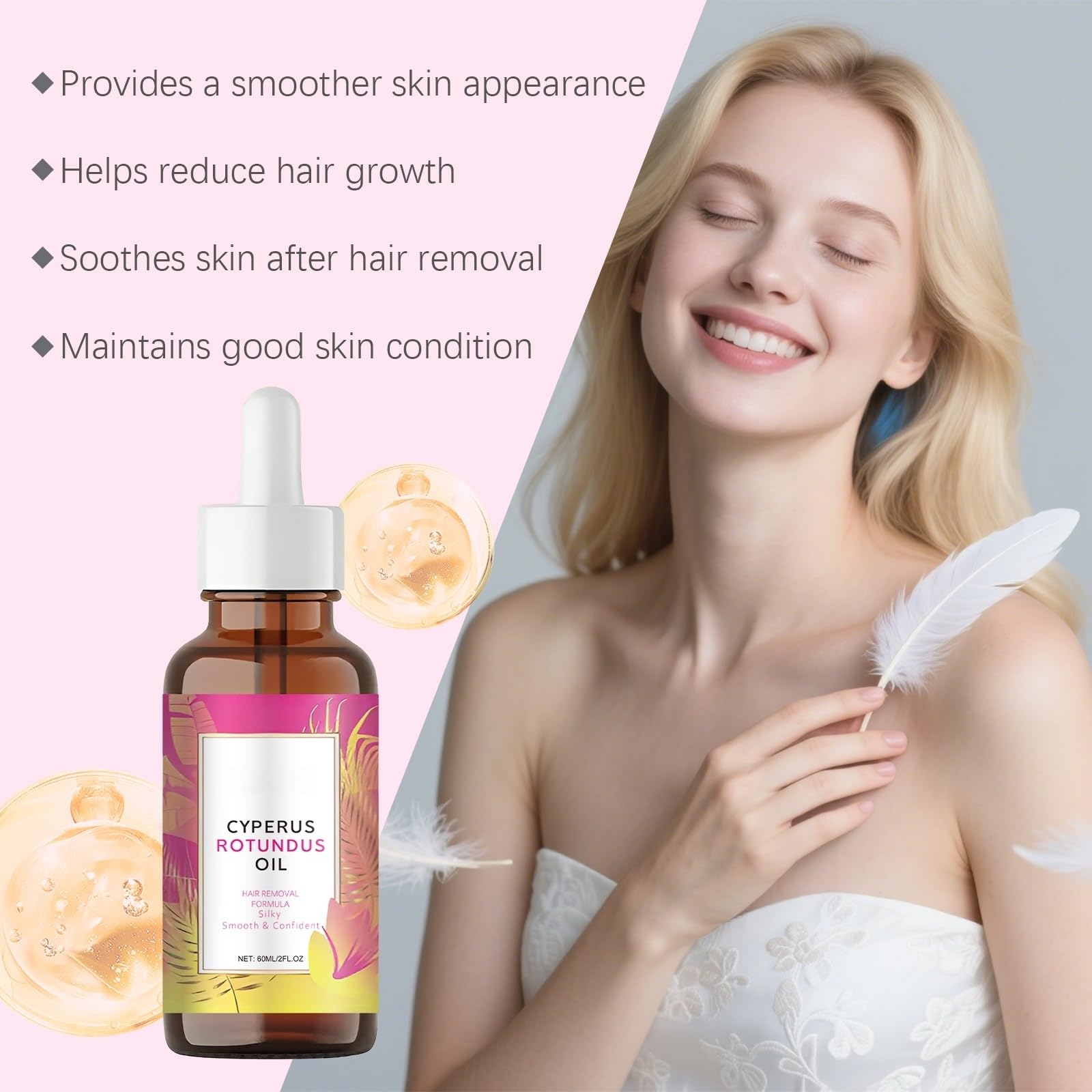 SHAOMABA Cyperus Rotundus Oil for Hair Removal — Natural, Moisturizing & Soothing