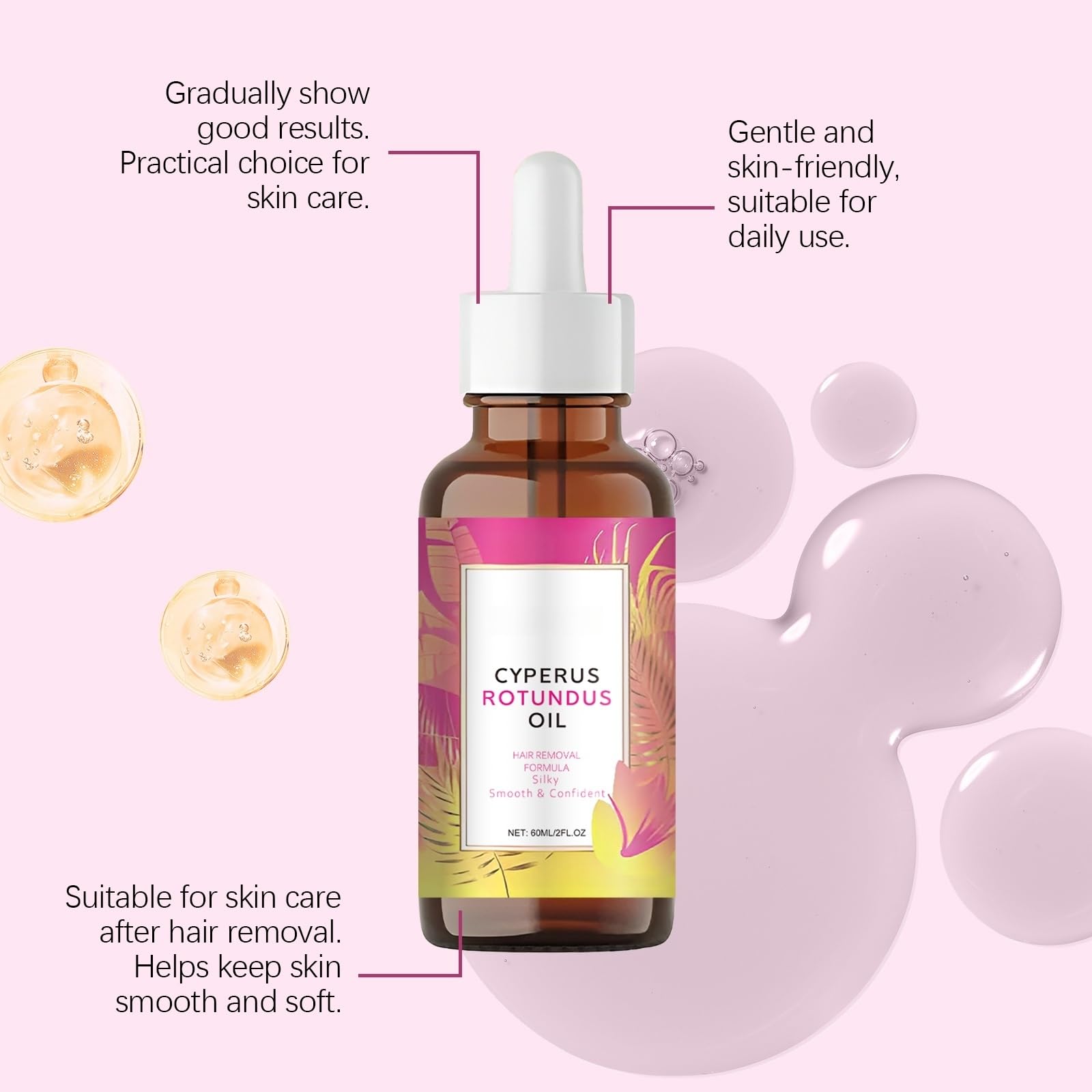 SHAOMABA Cyperus Rotundus Oil for Hair Removal — Natural, Moisturizing & Soothing