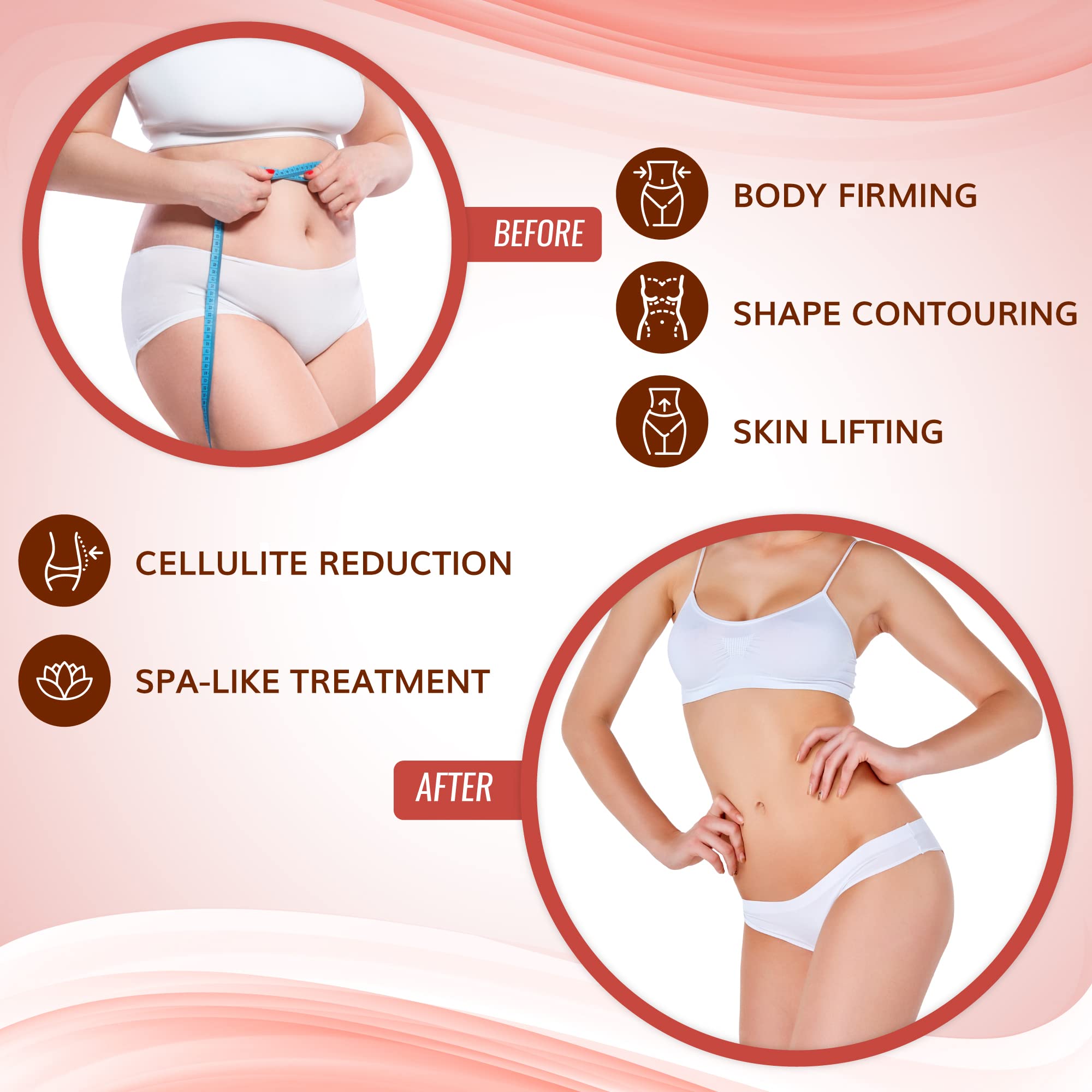 Shape and Tone All Natural Moisturizing Body Contouring Applicator Wrap – Easy to Use Tummy Contour Wrap (10 APPLICATORS)