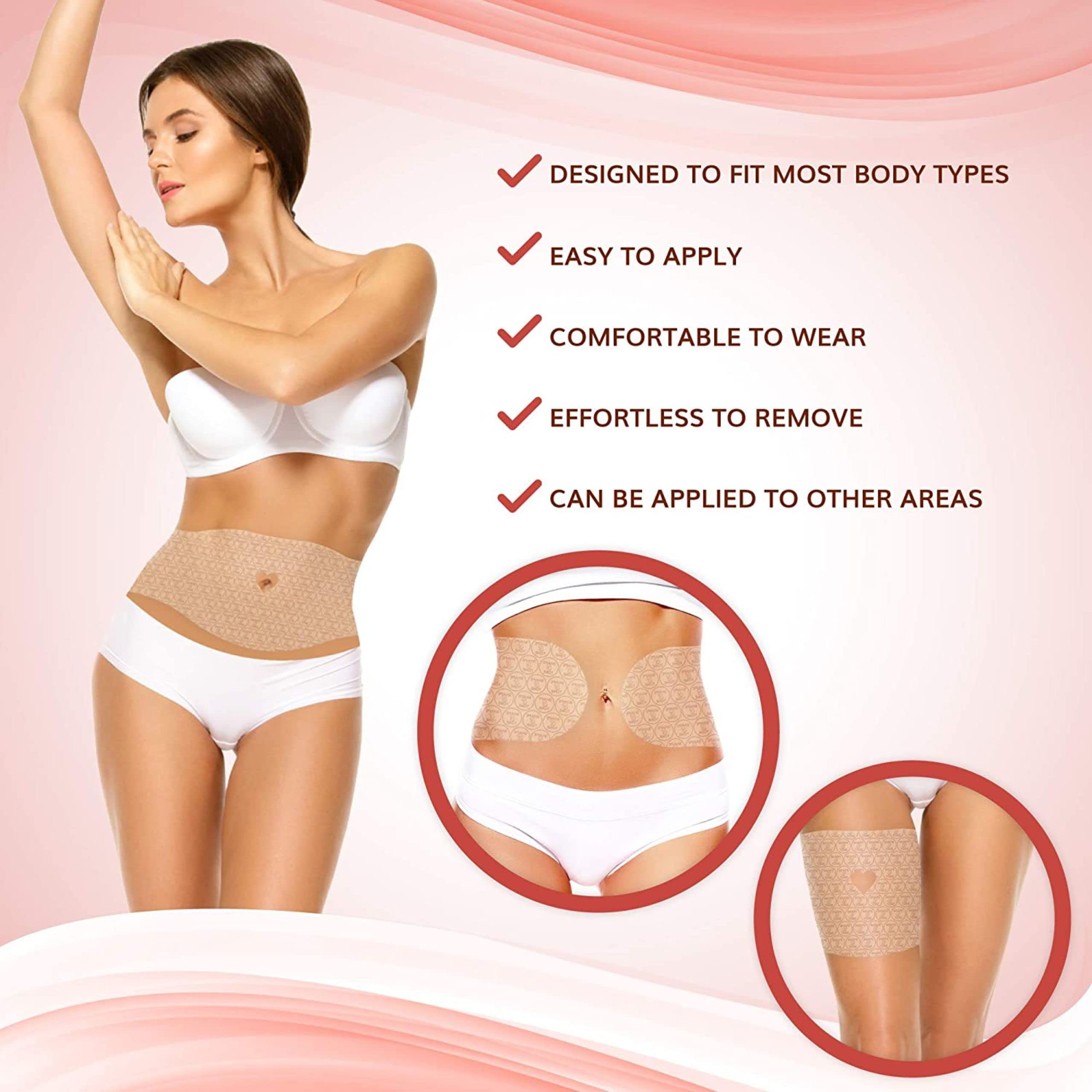 Shape and Tone All Natural Moisturizing Body Contouring Applicator Wrap – Easy to Use Tummy Contour Wrap (10 APPLICATORS)