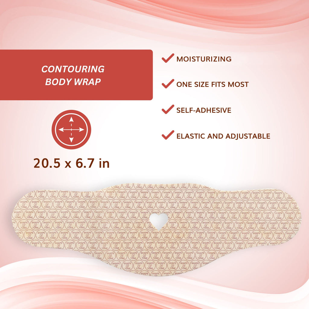 Shape and Tone All Natural Moisturizing Body Contouring Applicator Wrap – Easy to Use Tummy Contour Wrap (10 APPLICATORS)