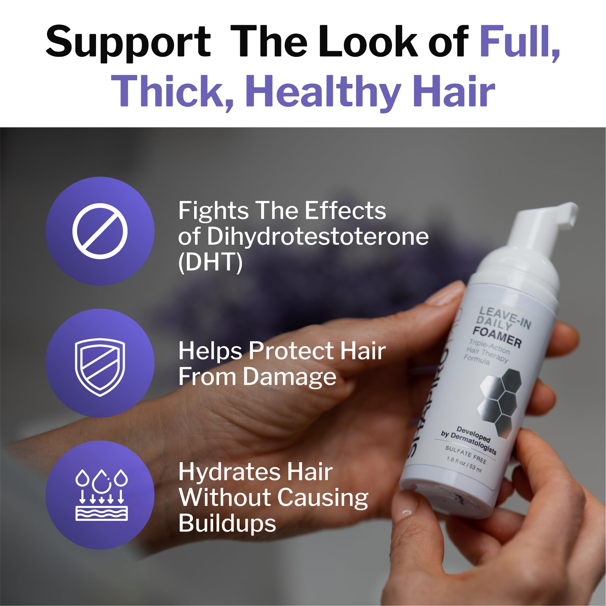 Shapiro MD Leave-In Daily Foam – DHT-Fighting Vegan Hair Growth Solution