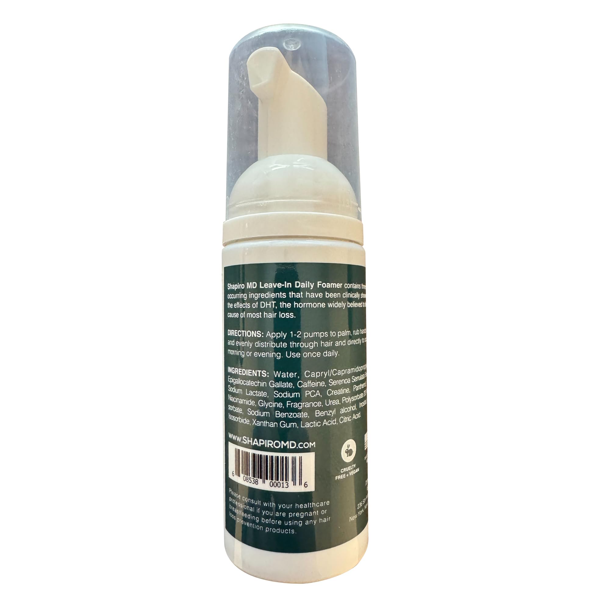 Shapiro MD Leave-In Daily Foam – DHT-Fighting Vegan Hair Growth Solution