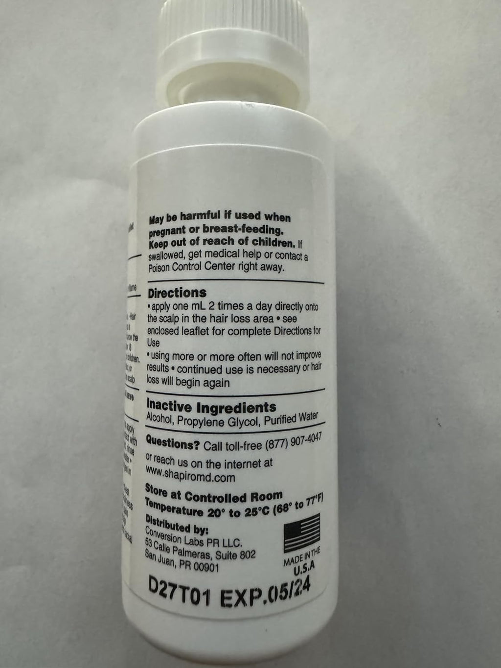 Shapiro MD Hair Growth Experts Womens Travel Kit — Leave-In Foamer & 2% Minoxidil