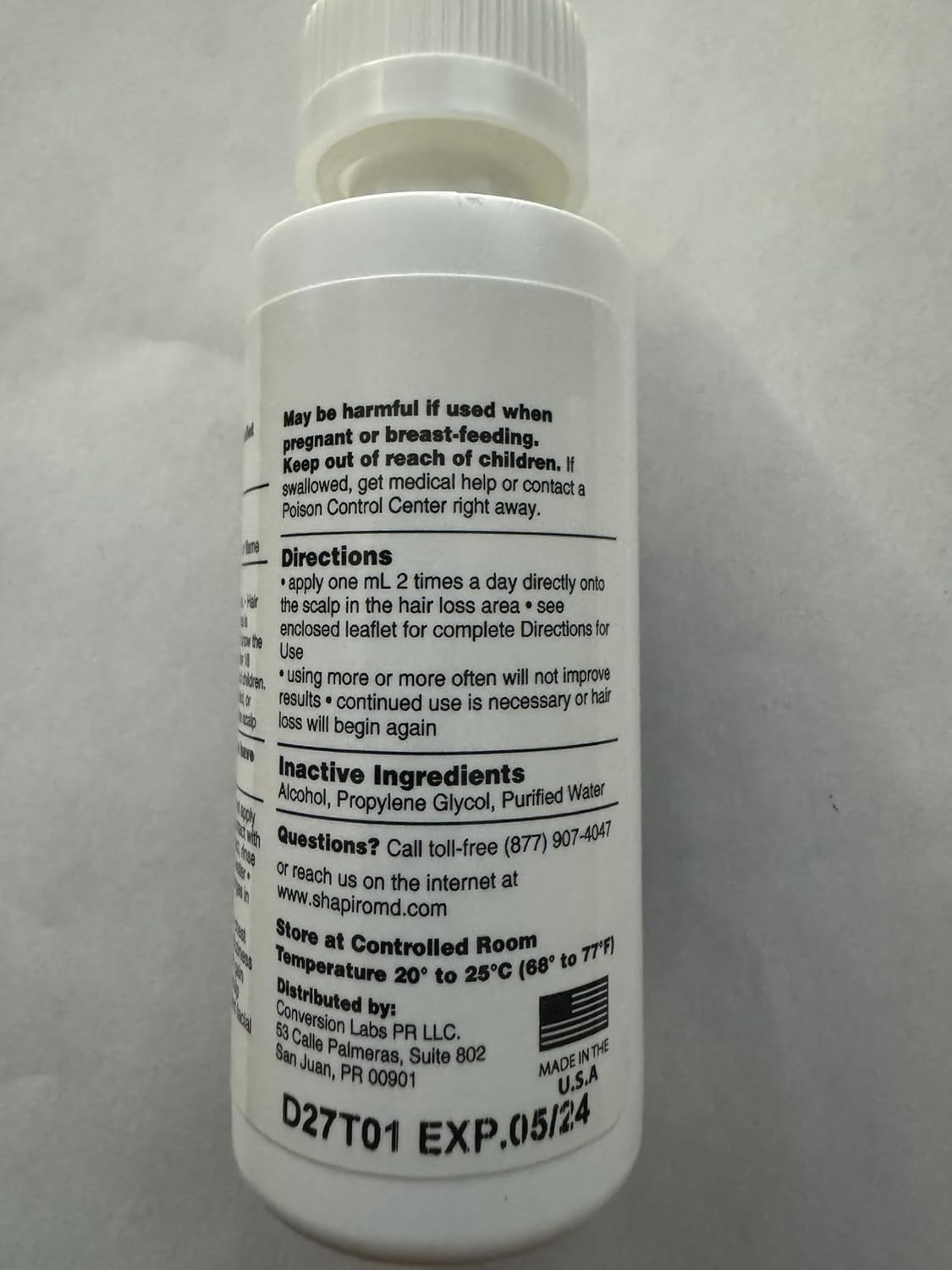 Shapiro MD Hair Growth Experts Womens Travel Kit — Leave-In Foamer & 2% Minoxidil