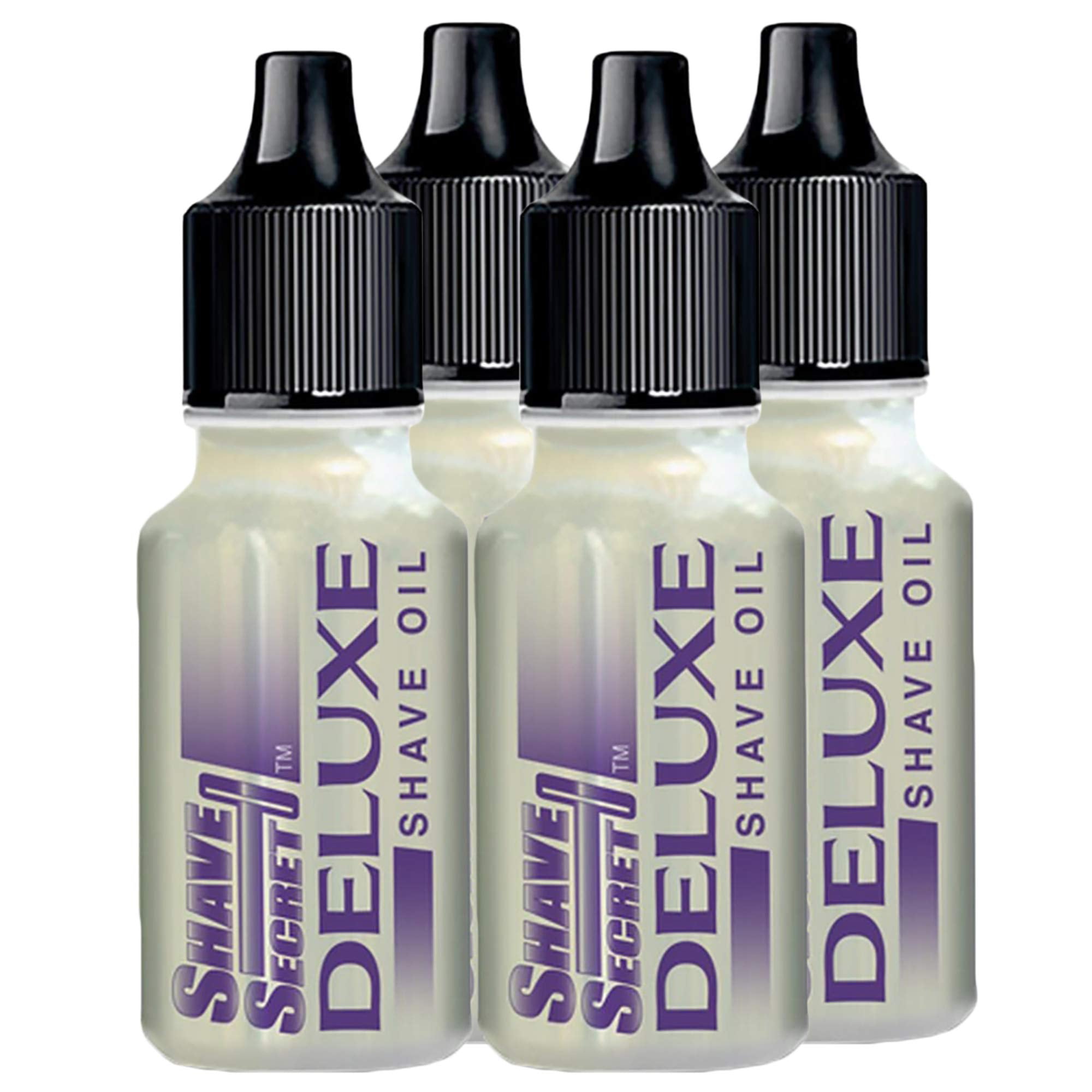 Shave Secret Deluxe Shaving Oil – 18.75ml (4 Pack) | Ultra-Smooth Shave, All-in-One