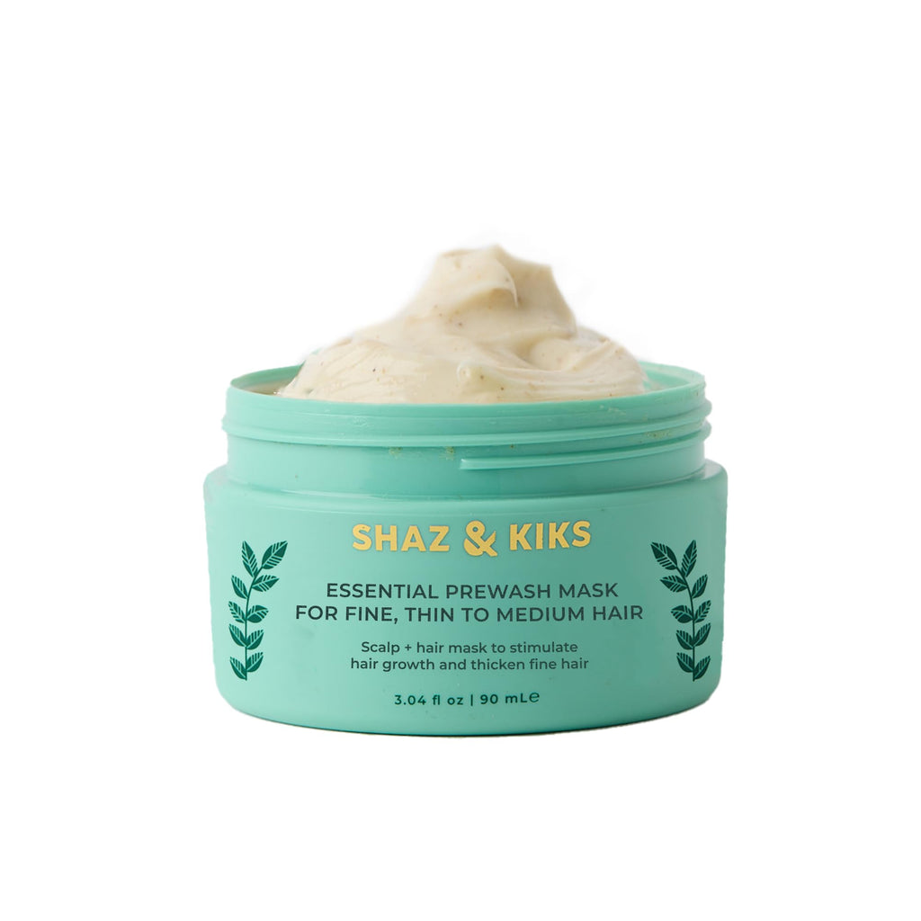 SHAZ & KIKS Essential Prewash Scalp+Hair Mask for Fine Hair | 35+ Nutrients | Color-Safe | 90ml