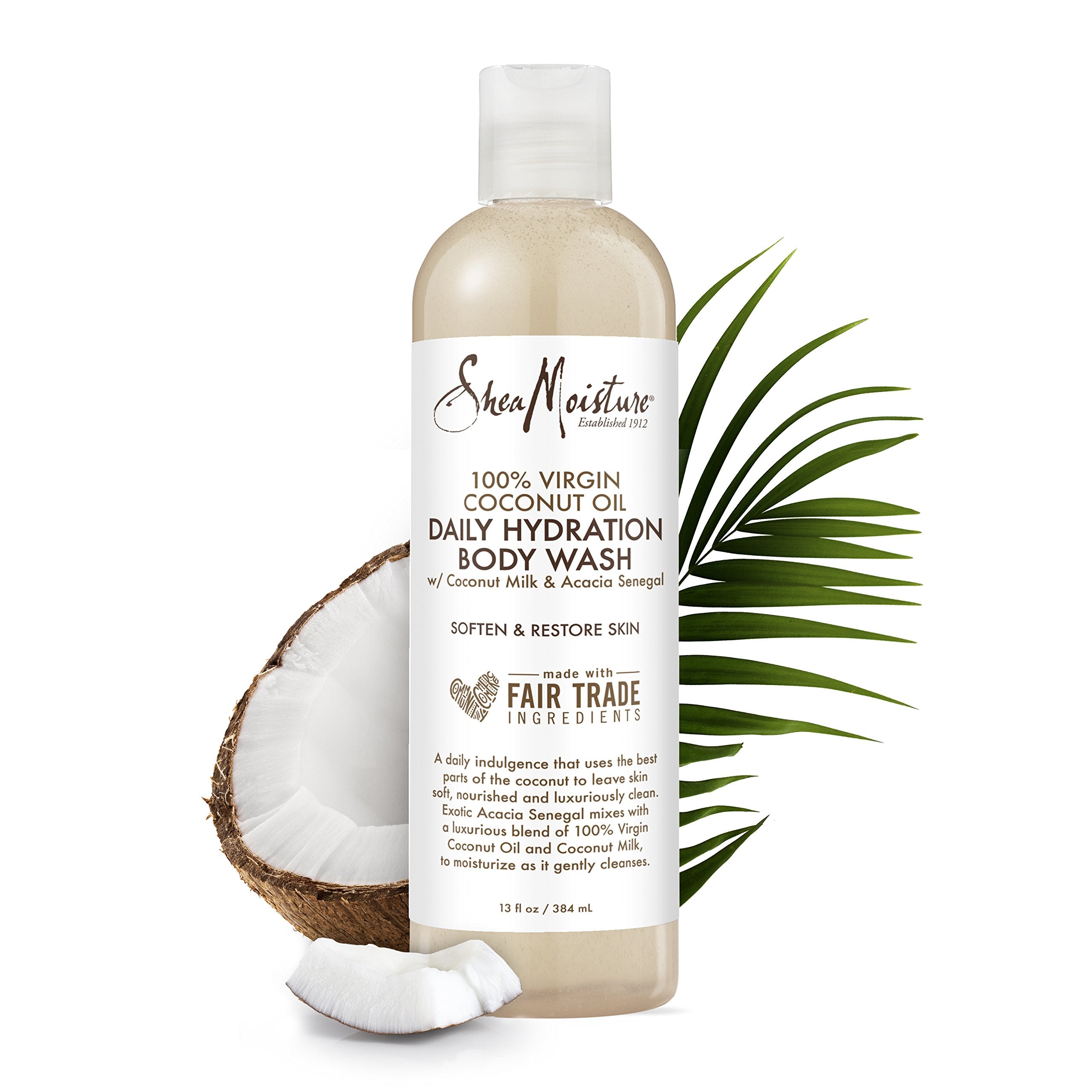 SheaMoisture 100% Virgin Coconut Oil Daily Hydration Bubble Bath & Body Wash – 13 fl oz