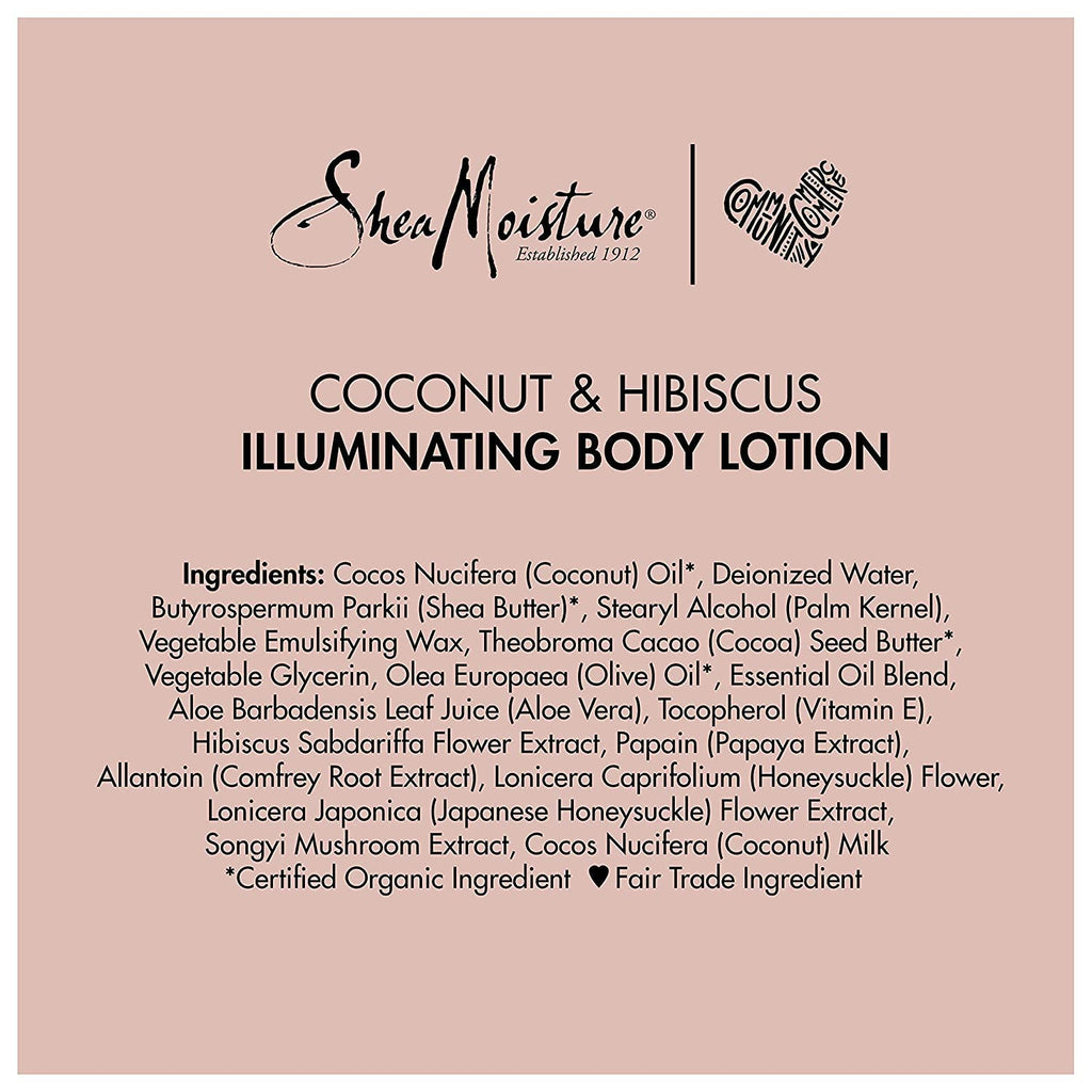 SheaMoisture Coconut & Hibiscus Body Wash & Lotion – 13 oz Each (2-Piece Set)