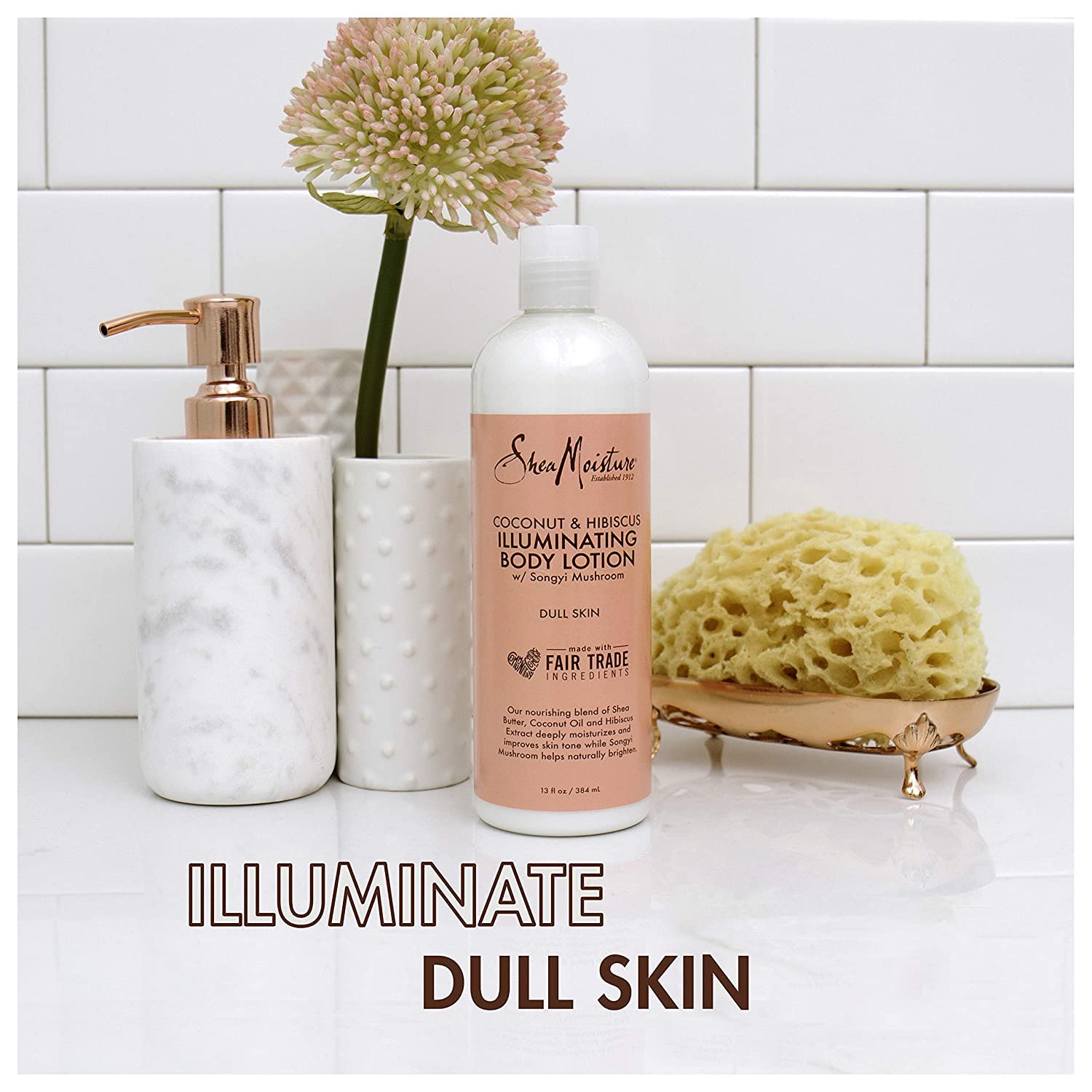SheaMoisture Coconut & Hibiscus Body Wash & Lotion – 13 oz Each (2-Piece Set)