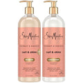 SheaMoisture Coconut & Hibiscus Curl & Shine Shampoo & Conditioner – Curl-Defining, Frizz Control, 24 oz Family Size
