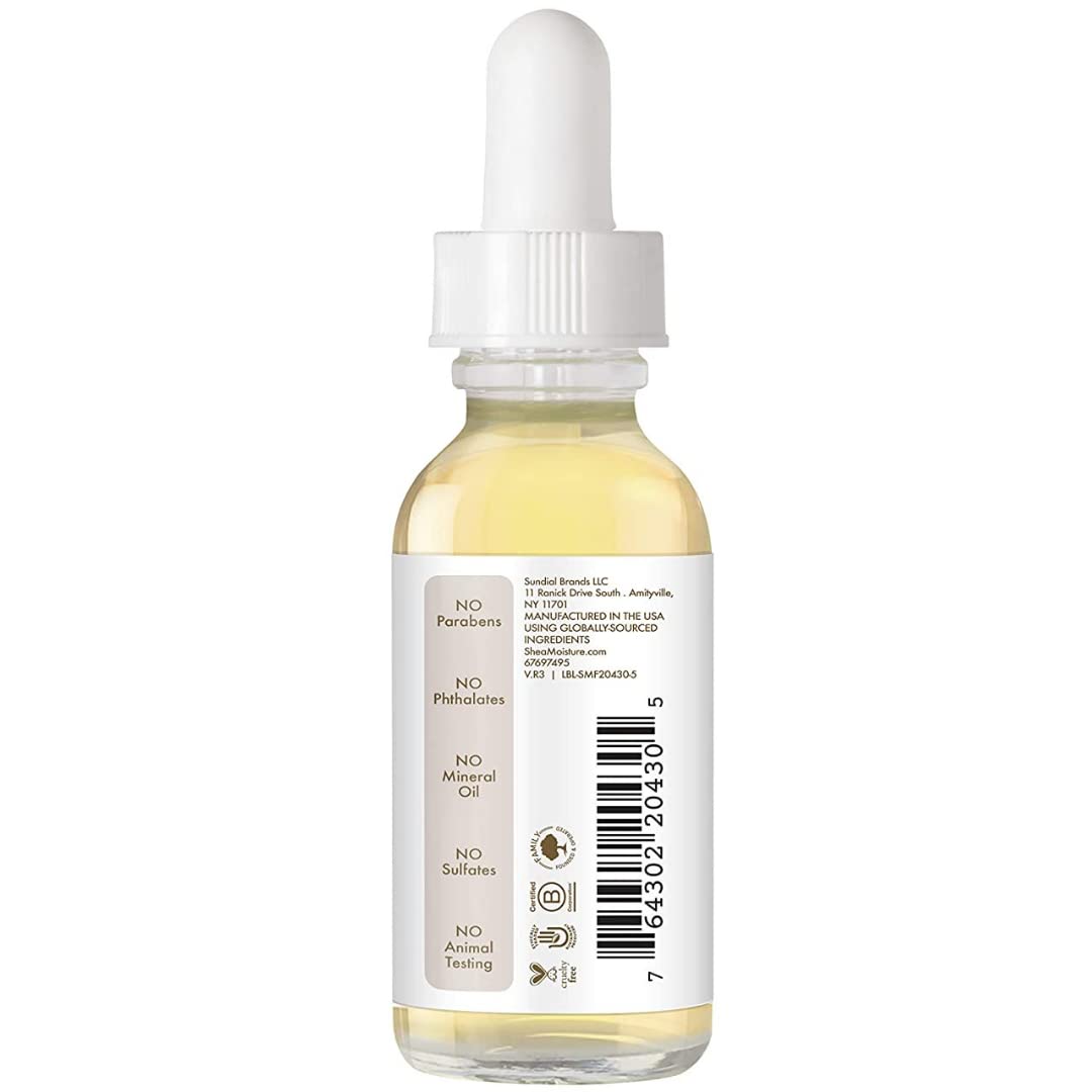 SheaMoisture Coconut Oil for Face – Overnight Hydration Oil with Coconut Milk & Argan, Shea Butter (2 x 1 oz)
