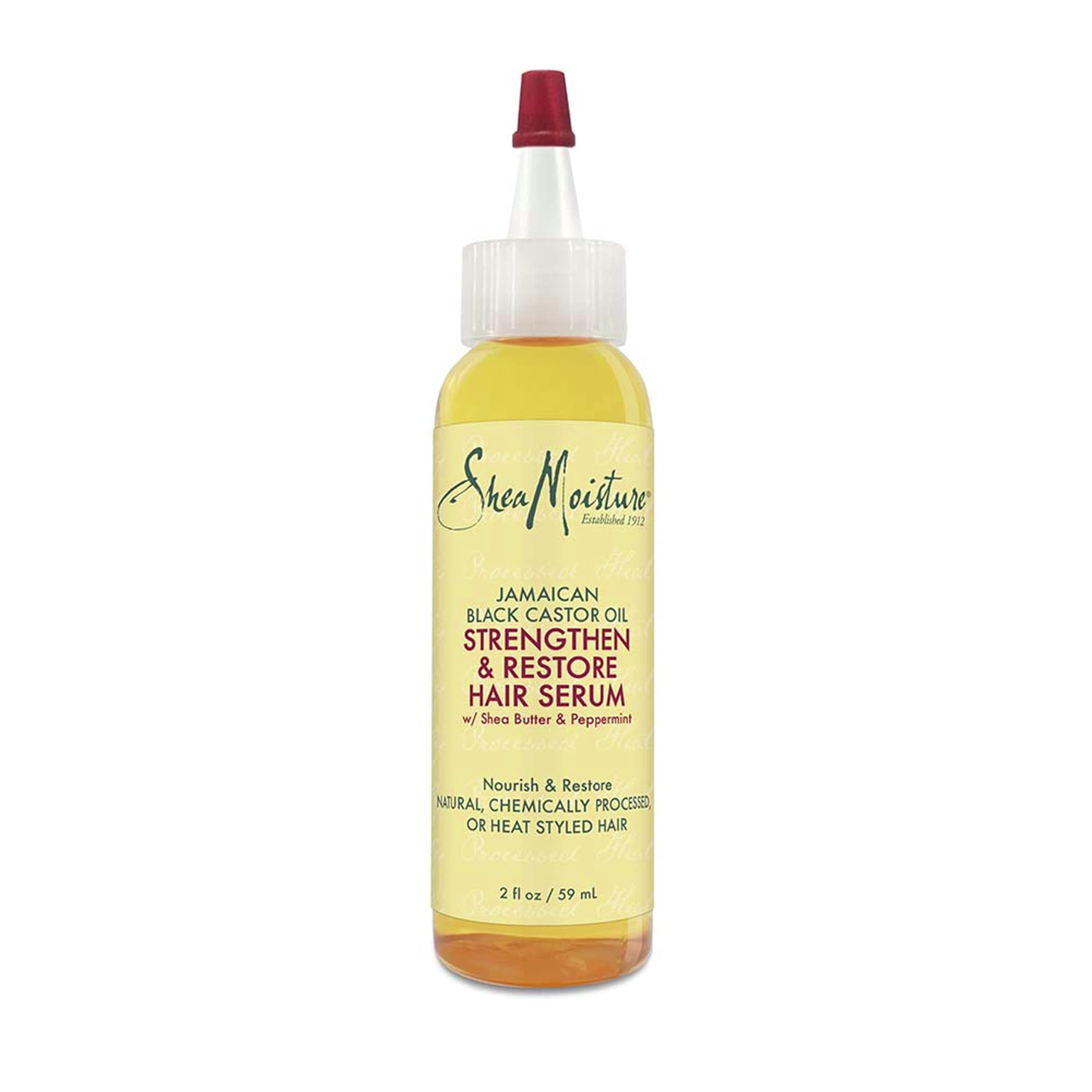 SheaMoisture Jamaican Black Castor Oil Strengthen & Restore Hair Serum – Damaged Hair, 2 oz