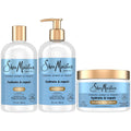 SheaMoisture Manuka Honey Yogurt Hydrate & Repair Shampoo + Conditioner + Whipped Curl Cream for Curly Hair – Frizz Control