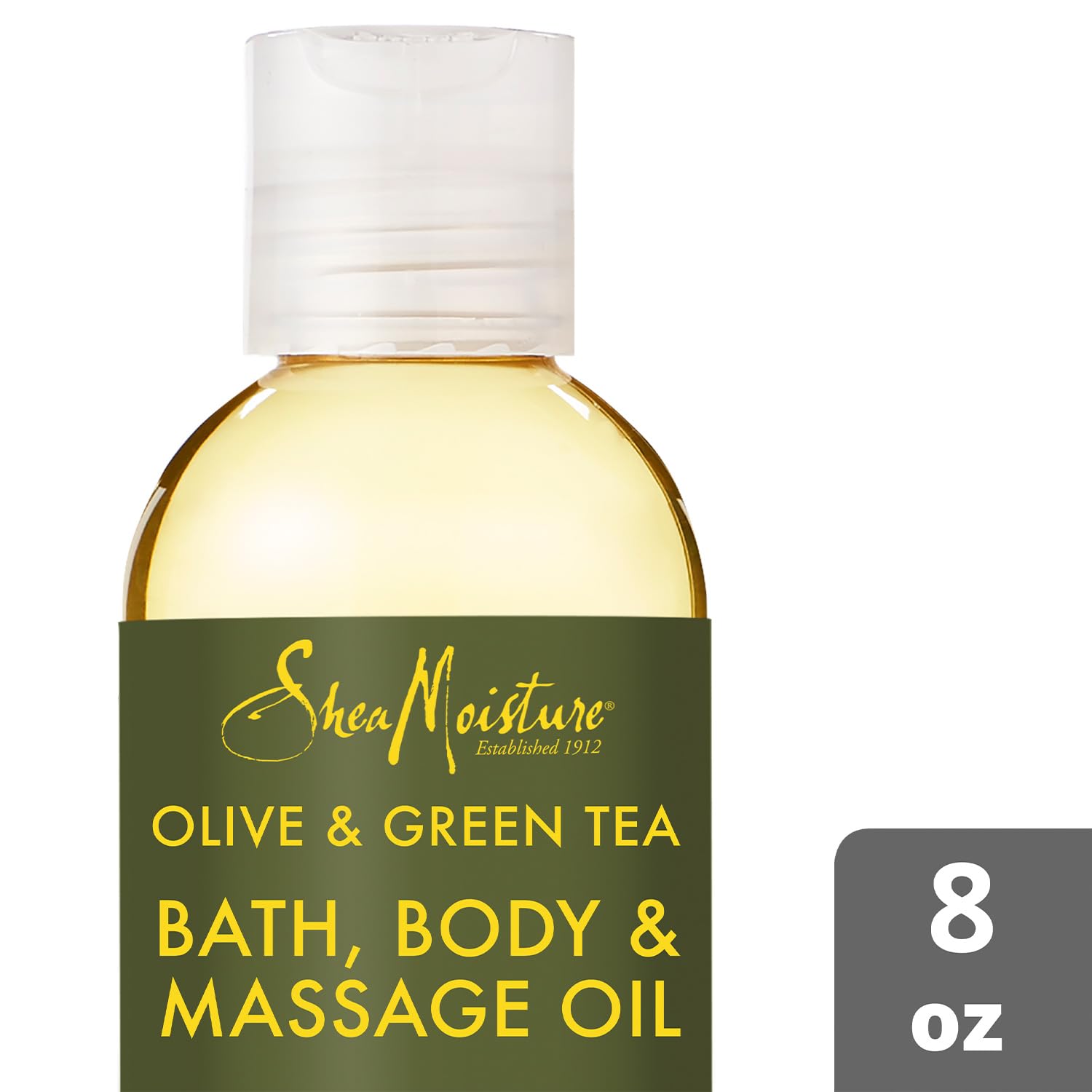 SheaMoisture Olive & Green Tea Bath, Body & Massage Oil (2-Pack) – Avocado Oil, Ultra-Moisturizing for Dry Skin