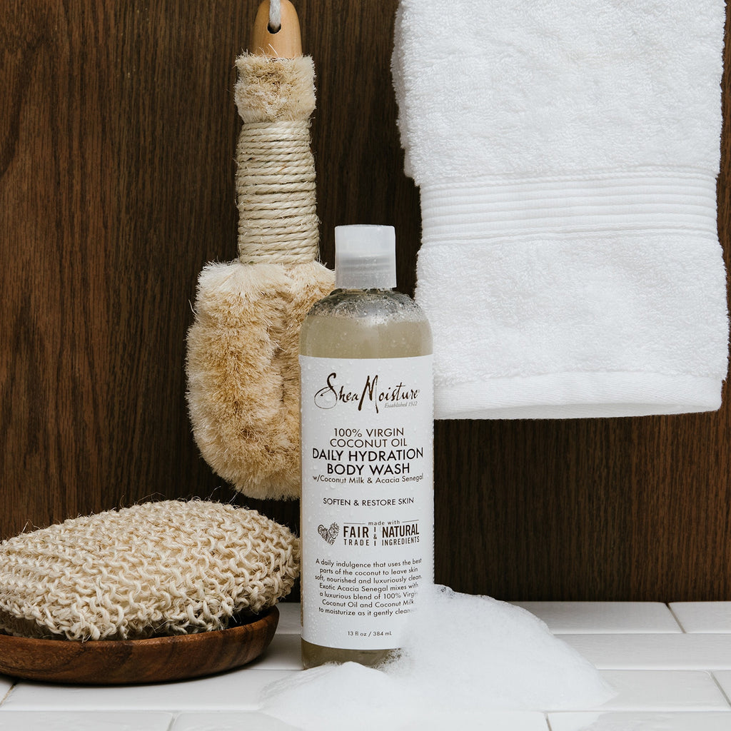 SheaMoisture 100% Virgin Coconut Oil Daily Hydration Bubble Bath & Body Wash – 13 fl oz